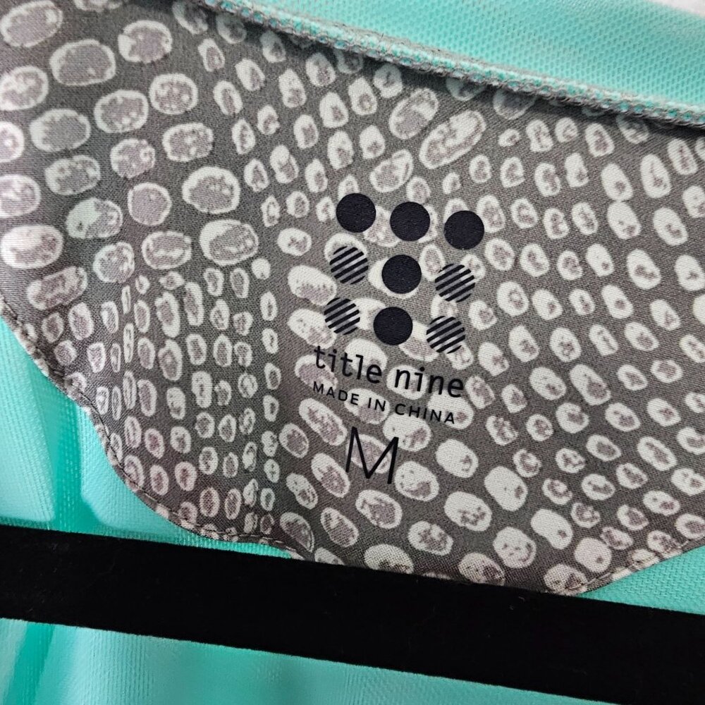 Title Nine M Grey Blue Athletic Dress Drawstring Golf Tennis Pockets Mesh Back - Picture 3 of 6